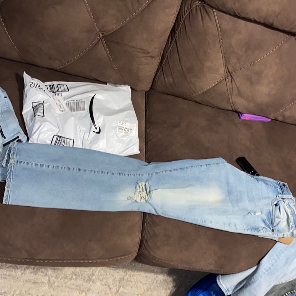 Aeropostale blue jeans.
